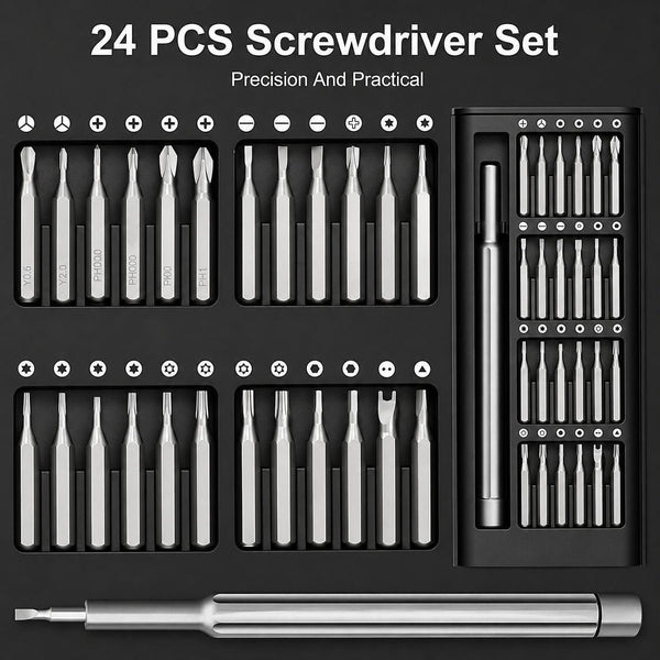 24-in-1 Portable Precision Screwdriver Set with Box Packing