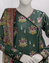 Green Jacquard 3-Piece Unstitched Suit - J. - view 2