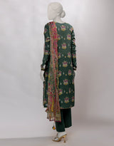 Green Jacquard 3-Piece Unstitched Suit - J. - view 3