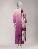 Pink Schiffli Embroidered Lawn 3-Piece Unstitched Suit - J. - view 3