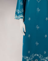 Teal Embroidered Lawn 3-Piece Unstitched Suit - J. - view 6