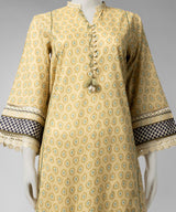 J. Zariya Beige Printed Unstitched 3Pc Lawn Suit (JLU264557U)