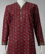 J. Zariya Maroon Printed Unstitched 3Pc Lawn Suit (JLU264558U)