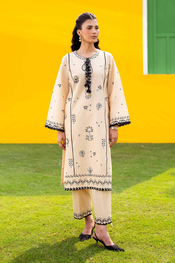 Nishat Linen 2PC Embroidered Lawn Suit – Pastel Peach (Unstitched Summer'26)