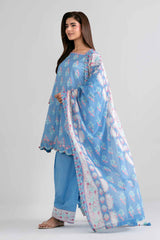 Nishat Linen 3PC Printed Embroidered Lawn Suit – Sky Blue Floral (Summer'26)