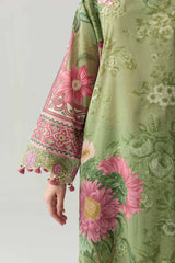 Olive Digital Embroidered Lawn 3-Piece Unstitched Suit - Nishat Linen - view 5