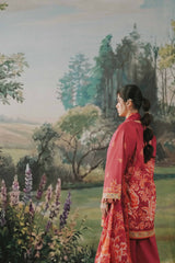Nishat Linen 3PC Digital Printed Embroidered Lawn Suit – Magenta Vintage Floral (Summer'26 Vol-3)