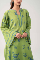 Green Embroidered Lawn 3-Piece Unstitched Suit - Nishat Linen - view 4