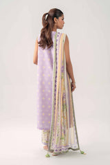Lilac Embroidered Lawn 3-Piece Unstitched Suit - Nishat Linen - view 3