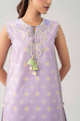 Lilac Embroidered Lawn 3-Piece Unstitched Suit - Nishat Linen - view 4