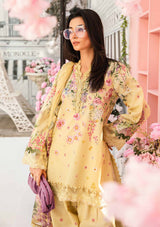 Maria B M.Prints 3PC Unstitched Lawn Suit – Embroidered Organza Patti (MPT-2603-A)
