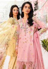 Maria B M.Prints 3PC Unstitched Lawn Suit – Embroidered Organza Patti (MPT-2603-A)