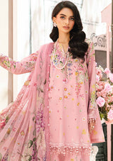Maria B M.Prints 3PC Unstitched Lawn Suit – Embroidered Organza Patti (MPT-2603-B)