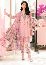 Maria B M.Prints 3PC Unstitched Lawn Suit – Embroidered Organza Patti (MPT-2603-B)