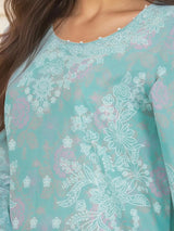 Blue Meadow – 3 Piece Paste Printed Lawn Suit | Unstitched