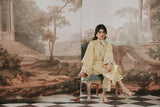 2 Piece Embroidered Fine Lawn Unstitched Suit - Light Gold | Premium Summer Collection