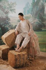 Desert Bloom – 3 Piece Embroidered Lawn Suit with Digital Chiffon Dupatta